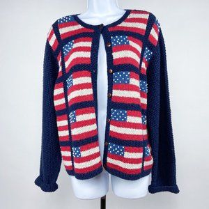 Marisa Christina American Flag Womens Sweater M